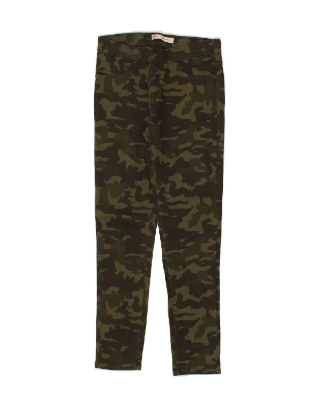 LEVI'S Girls Jegging Jeans 11-12 Years W26 L26 Khaki Camouflage Cotton Stylish Acid-Wash Jeans LEVI'S Girls Jegging Jeans 11-12 Years W26 L26 Khaki Camouflage Cotton Stylish Acid-Wash Jeans