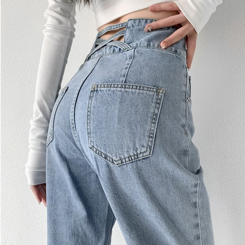 Wjczt Casual Fashion Straight Leg Women's Jeans Denim Bottom Y2K Harajuku Boyfriend Long High Waist Baggy Jean Fall Pants Blue Fashionable Cropped Denim Jeans Wjczt Casual Fashion Straight Leg Women's Jeans Denim Bottom Y2K Harajuku Boyfriend Long High Waist Baggy Jean Fall Pants Blue Fashionable Cropped Denim Jeans