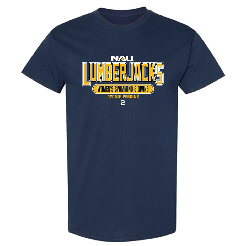 Northern Arizona - NCAA Women's Swimming & Diving : Cydnie Perkins - Classic Fashion Shersey T-Shirt-- Thin T-Shirt Open Front Quick Dry Northern Arizona - NCAA Women's Swimming & Diving : Cydnie Perkins - Classic Fashion Shersey T-Shirt-- Thin T-Shirt Open Front Quick Dry