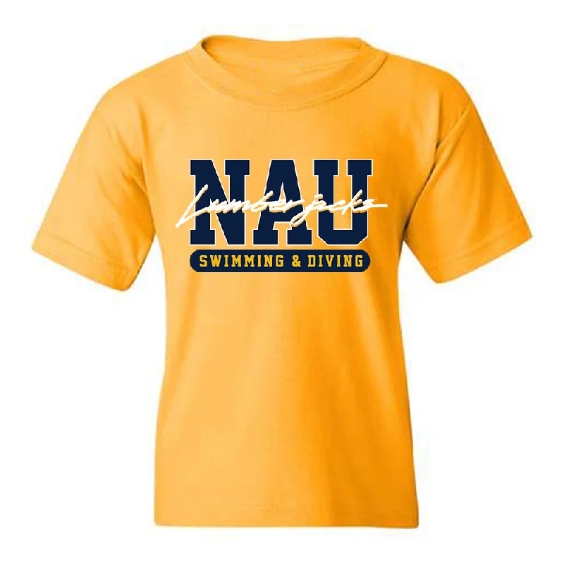Northern Arizona - NCAA Women's Swimming & Diving : Cydnie Perkins - Classic Shersey Youth T-Shirt-- Collared T-Shirt Boat Neck A-Line Northern Arizona - NCAA Women's Swimming & Diving : Cydnie Perkins - Classic Shersey Youth T-Shirt-- Collared T-Shirt Boat Neck A-Line
