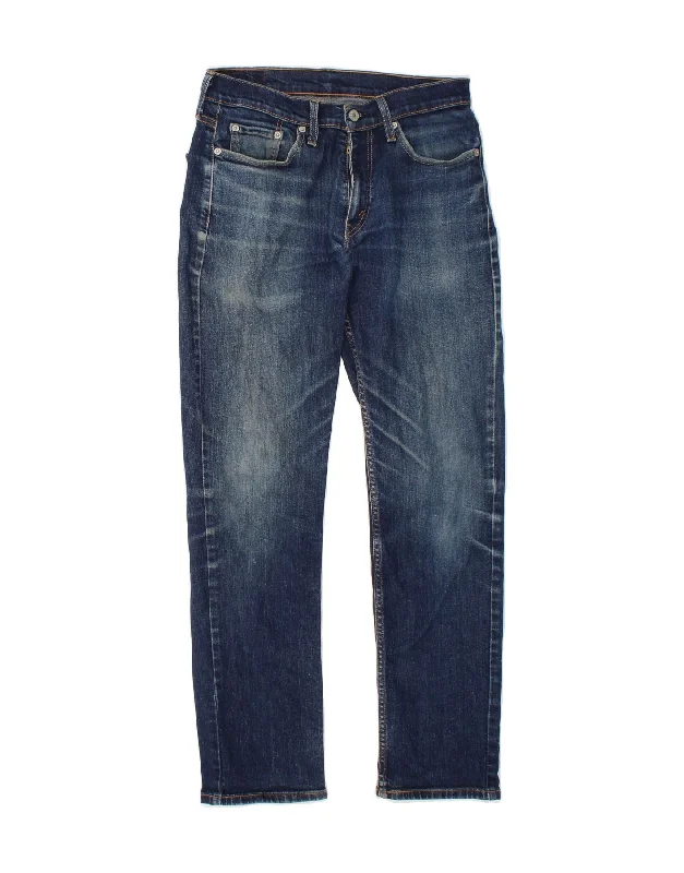 LEVI'S Mens 514 Straight Jeans W30 L28 Navy Blue Cotton Trendy Wide-Legged High-Waist Jeans LEVI'S Mens 514 Straight Jeans W30 L28 Navy Blue Cotton Trendy Wide-Legged High-Waist Jeans