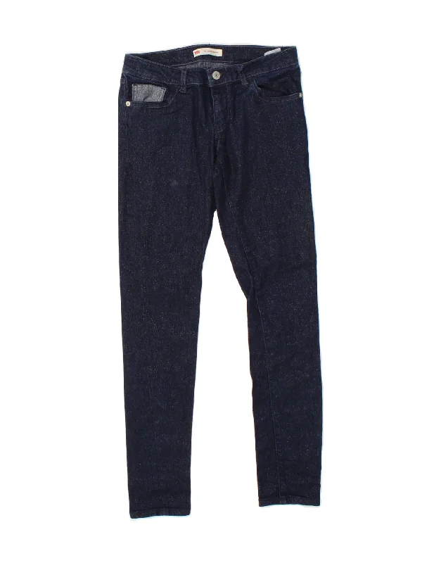 LEVI'S Girls Skinny Jeans 13-14 Years W28 L28 Navy Blue Flecked Cotton Elegant Dark-Wash Bootcut Jeans LEVI'S Girls Skinny Jeans 13-14 Years W28 L28 Navy Blue Flecked Cotton Elegant Dark-Wash Bootcut Jeans