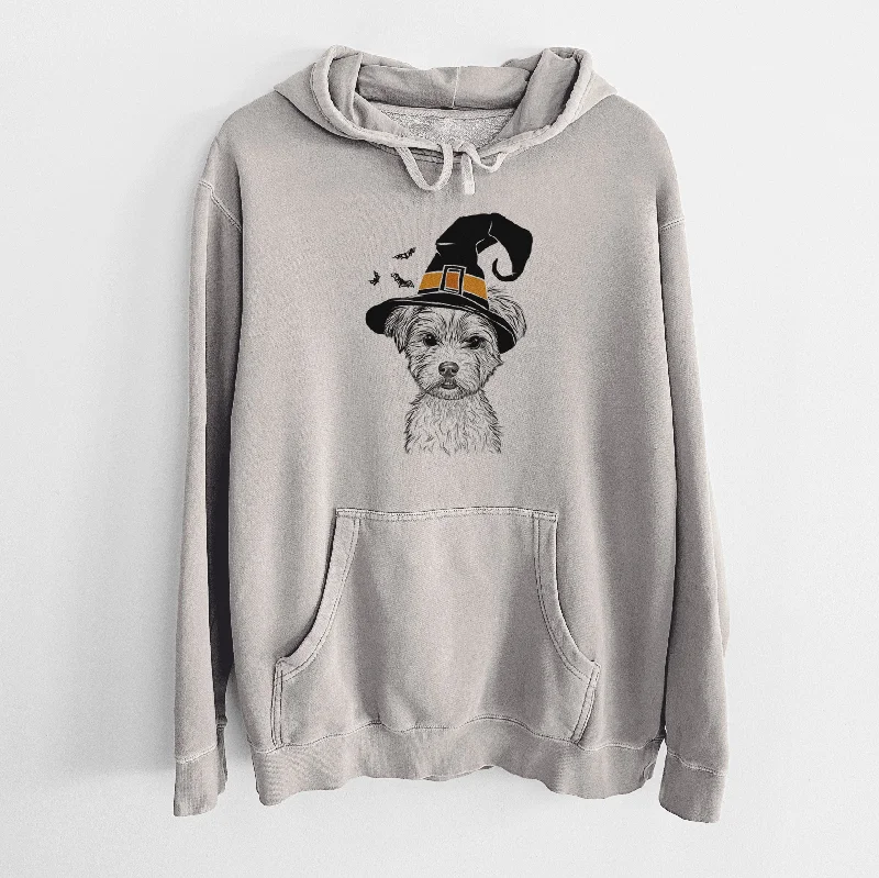 Witch William Mitchell Newman the Yorkshire Terrier - Unisex Pigment Dyed Hoodie Hoodie Sweatshirt Pullover Witch William Mitchell Newman the Yorkshire Terrier - Unisex Pigment Dyed Hoodie Hoodie Sweatshirt Pullover
