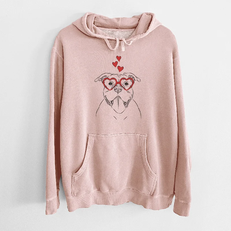 Valentine Nacho the American Bully - Unisex Pigment Dyed Hoodie Hoodie with Hem Elastic Stretchable Comfortable Valentine Nacho the American Bully - Unisex Pigment Dyed Hoodie Hoodie with Hem Elastic Stretchable Comfortable