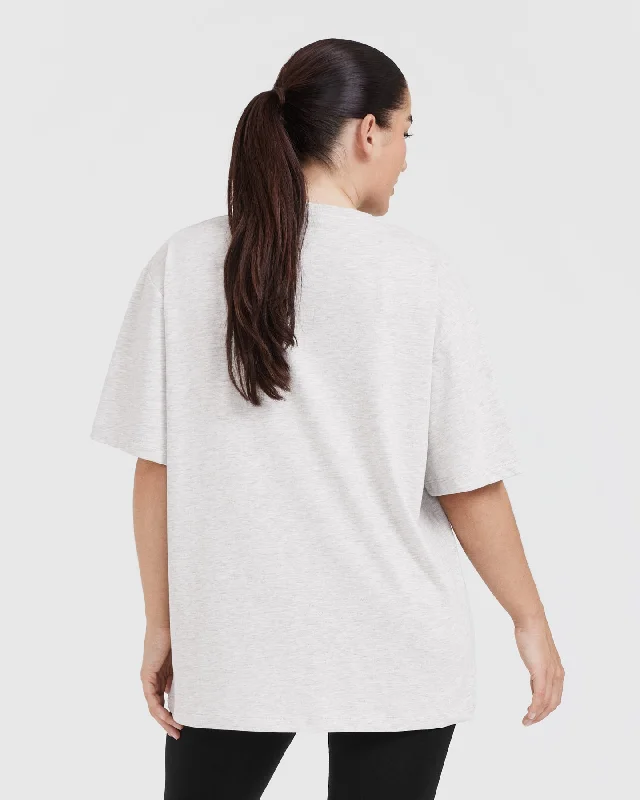 Classic Oversized Lightweight T-Shirt | Grey Marl