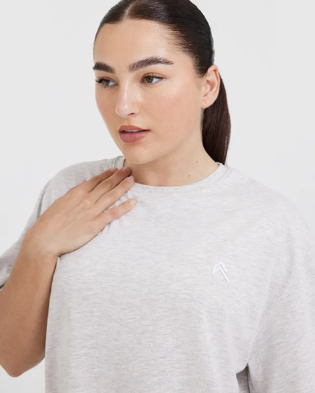 Classic Oversized Lightweight T-Shirt | Grey Marl