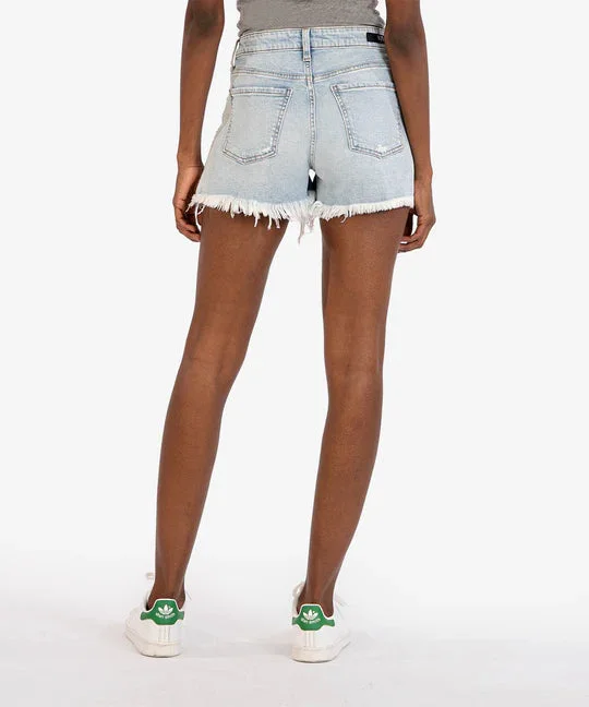 Jane High Rise Long Denim Shorts (Full Wash)