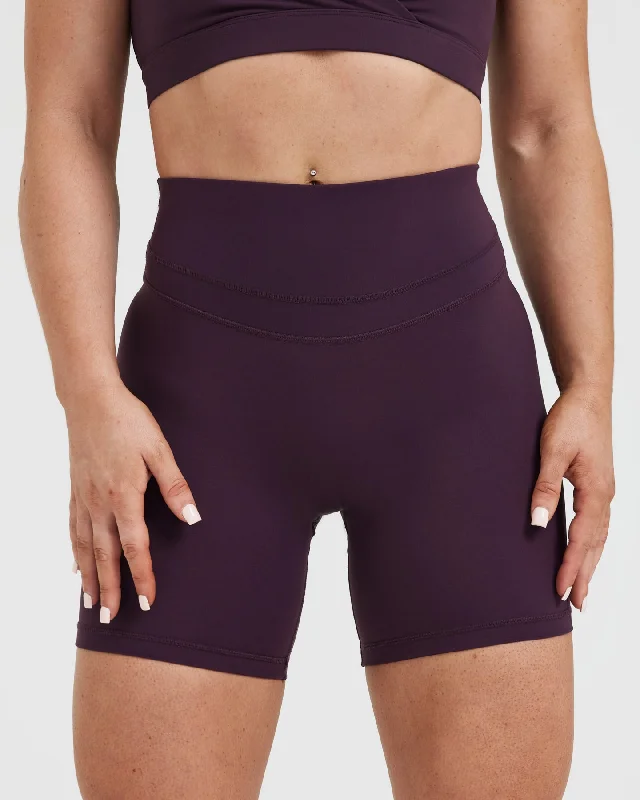 Unified High Waisted Shorts | Blackberry Purple