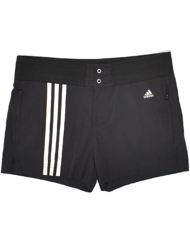 ADIDAS Womens Climalite Sport Shorts UK 10 Small Black Nylon