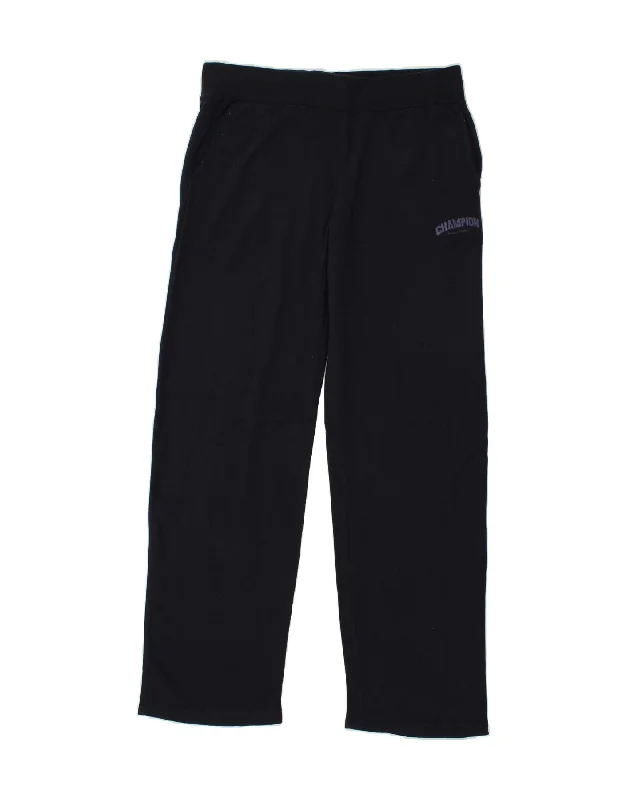 CHAMPION Womens Tracksuit Trousers UK 18 XL Navy Blue Cotton