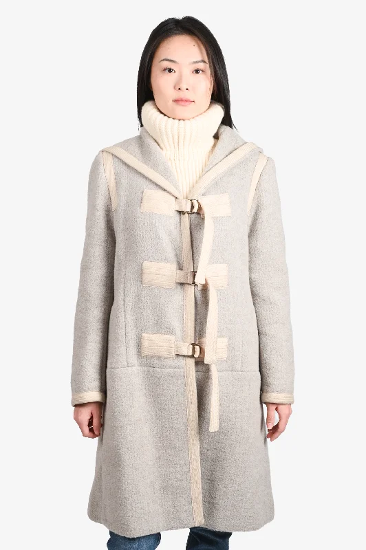 Chloe Grey Lama 2016 Duffle Coat Size 42