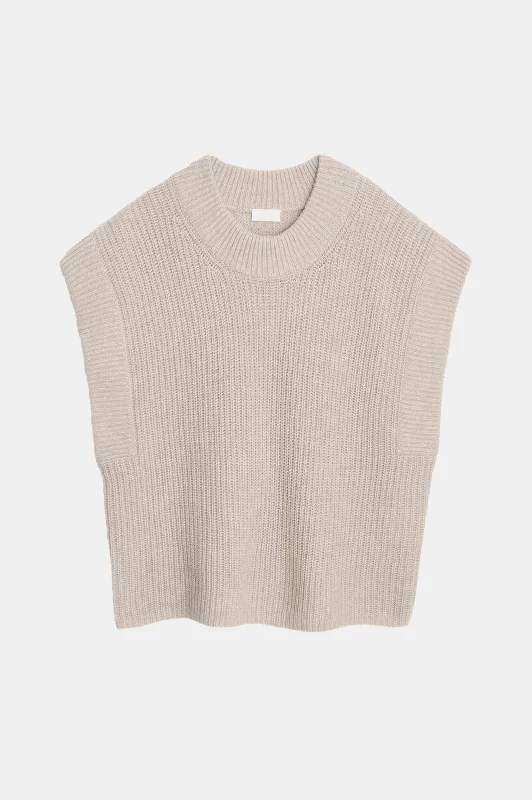 Farima Ribbed Sweater in Oyster