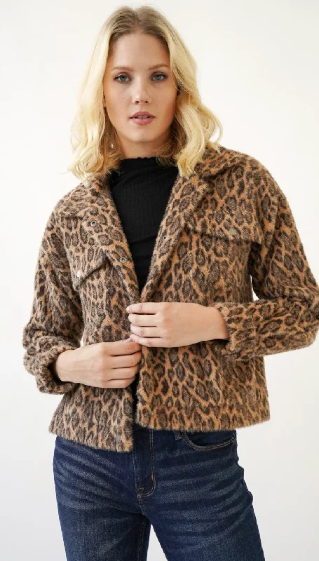 Fuzzy Fur Leopard Jacket