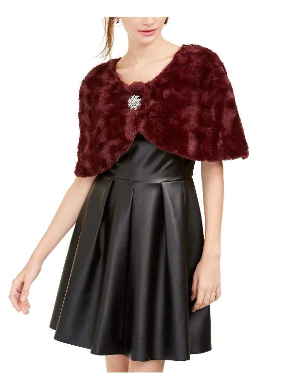 Juniors Womens Faux Fur Evening Shrug