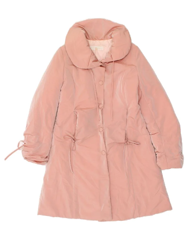 MARIELLA BURANI Womens Padded Coat UK 20 2XL Pink Acetate