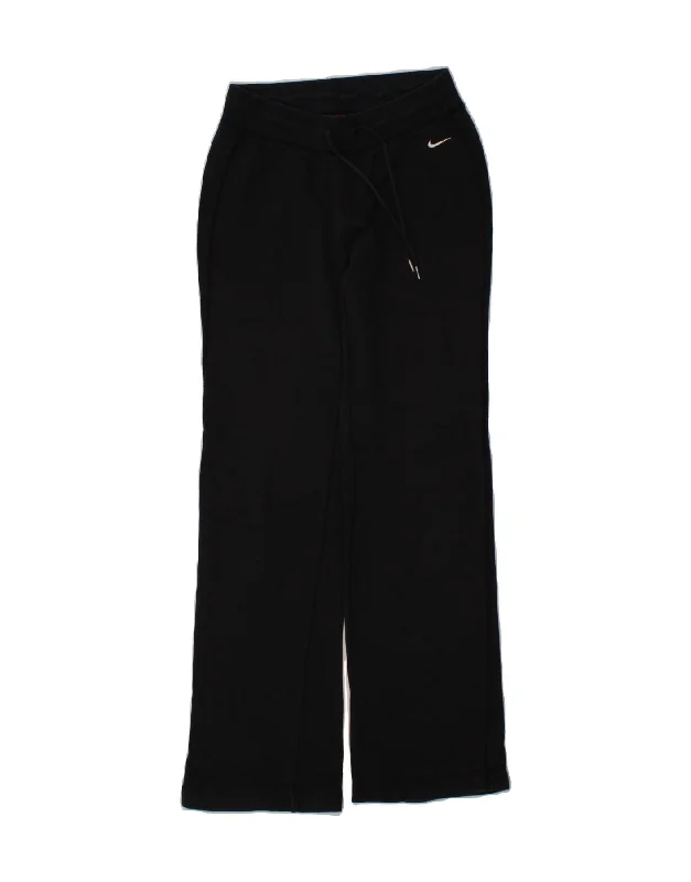 NIKE Womens Tracksuit Trousers UK 6 XS Black Cotton