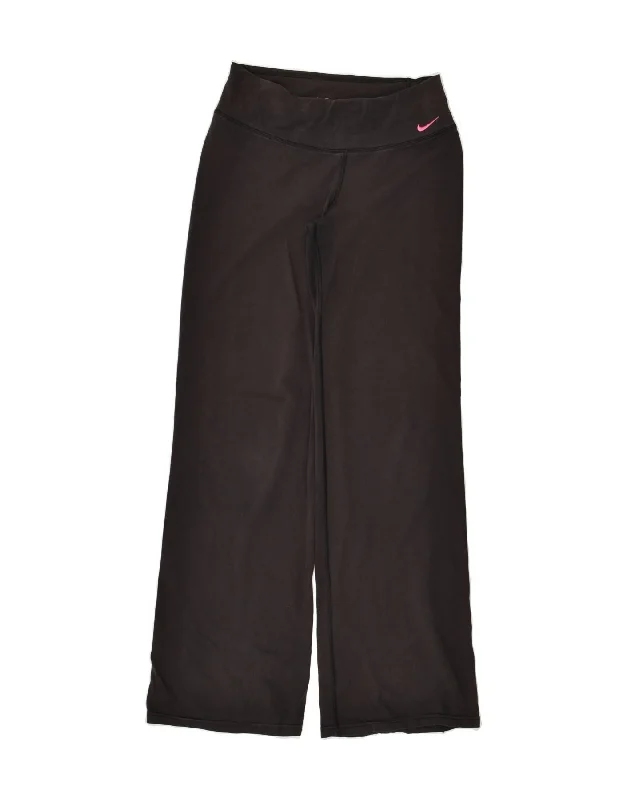 NIKE Womens Tracksuit Trousers UK 8 Small Black Cotton