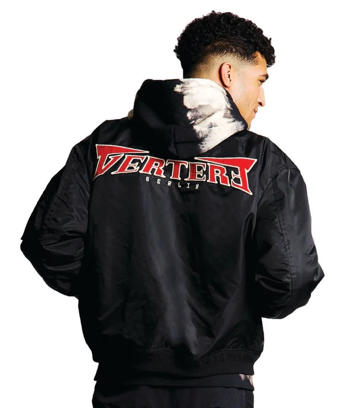 ROUGHNESS BOMBER JACKET - BLACK