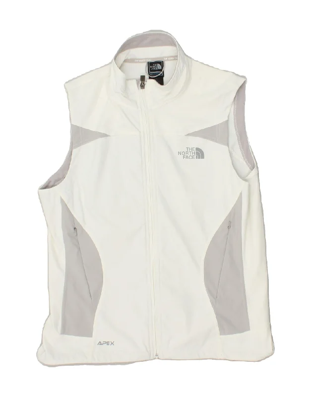 THE NORTH FACE Womens Sleeveless Tracksuit Top Jacket UK 16 Large White