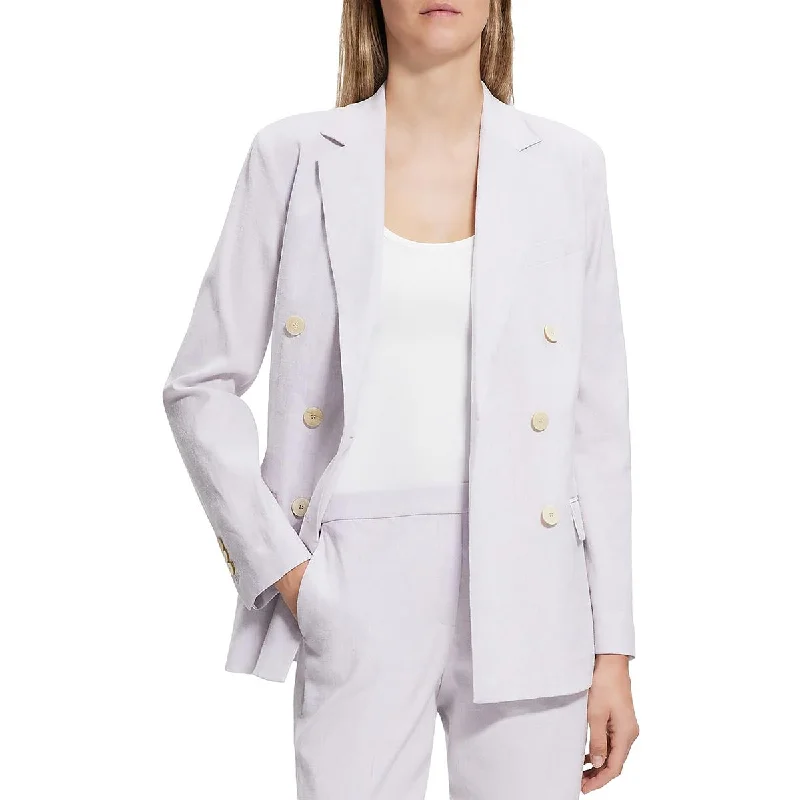 Theory Womens Office Business Double-Breasted Blazer