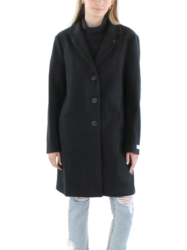 Womens Collar Polyester Pea Coat