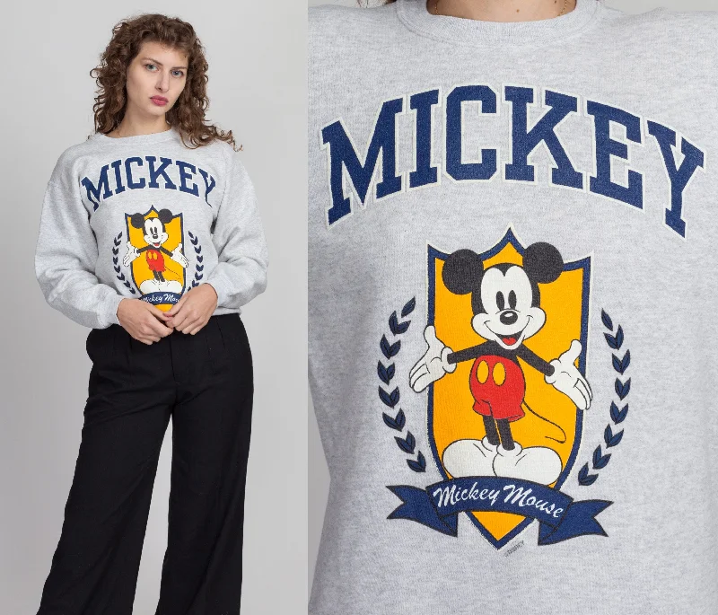 90s Mickey Mouse Collegiate Sweatshirt - Men's Small, Women's Medium