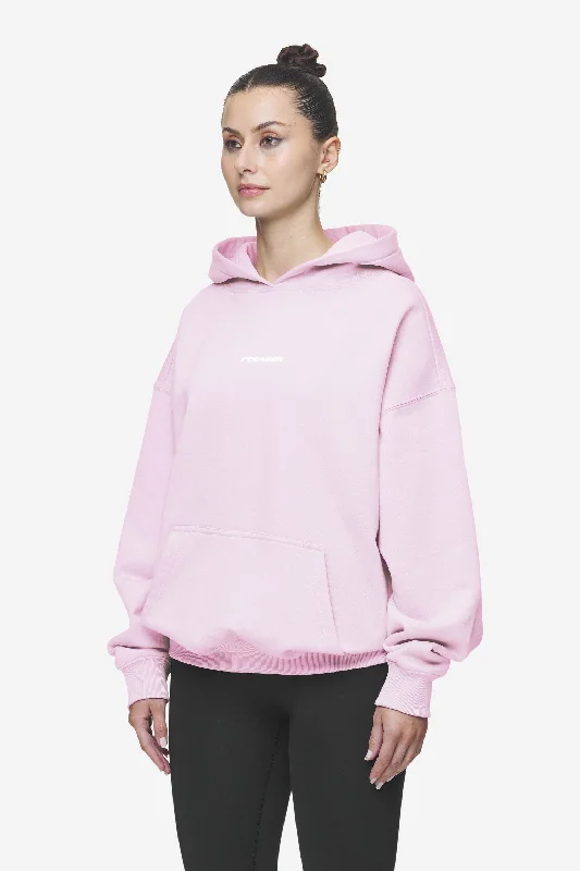 Clarita Logo Oversized Hoodie Washed Bubblegum White Gum