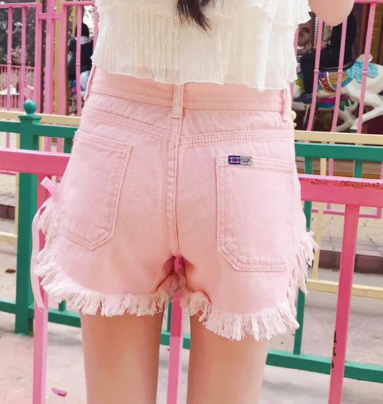 Cute flower hole shorts yv42322