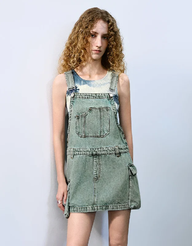 Denim Pinafore Dress