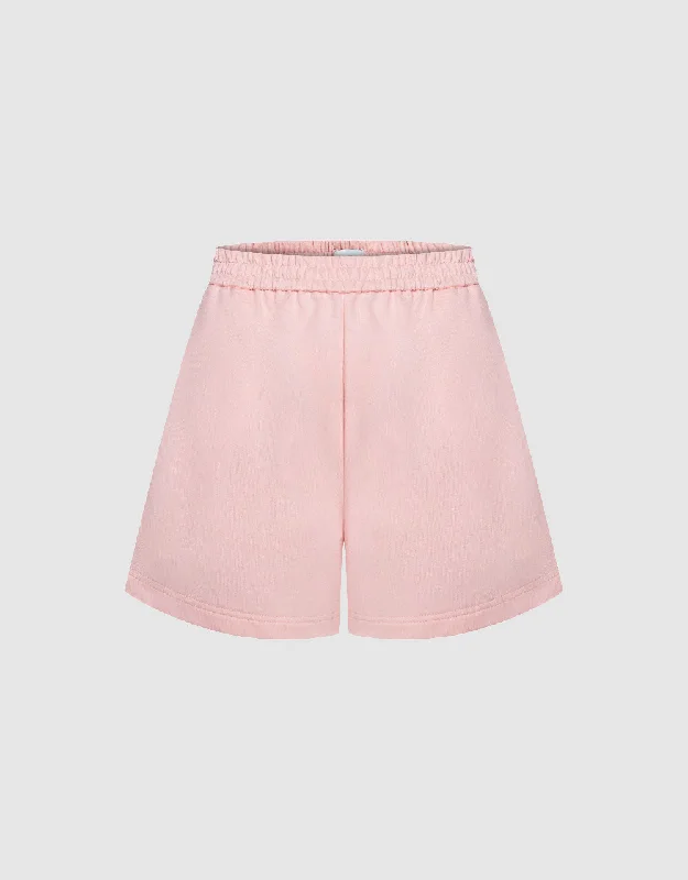 Elastic Waist Loose Knitted Shorts