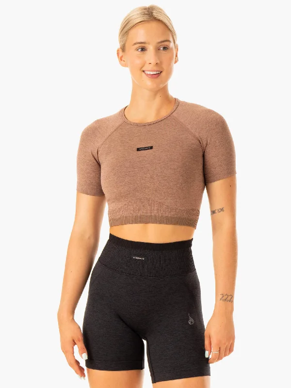 Excel Seamless T-Shirt - Mocha Marl