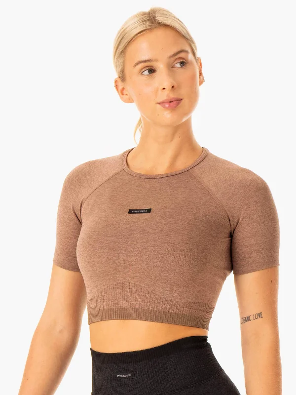 Excel Seamless T-Shirt - Mocha Marl