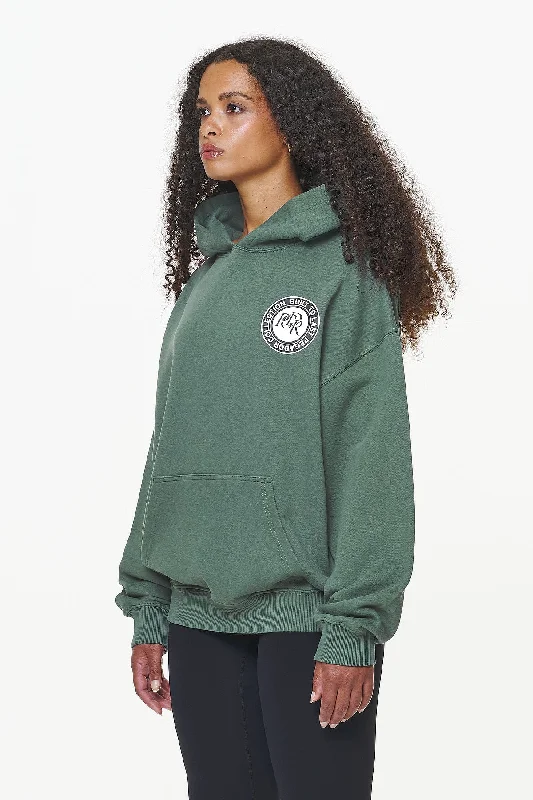 Lydney Oversized Hoodie Vintage Washed Garden Green