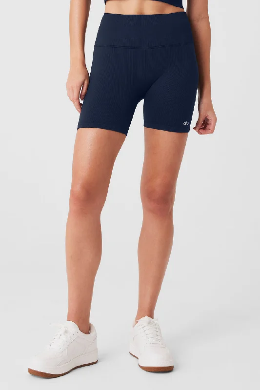 5"" Seamless Ribbed Favorite Short - Navy