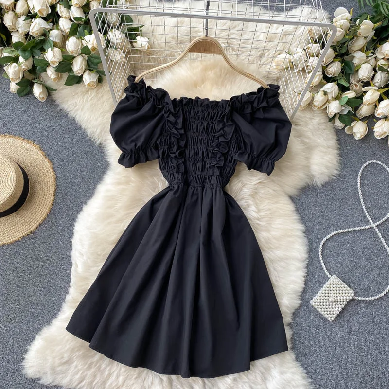 Cute A line short dress fashion dress  660