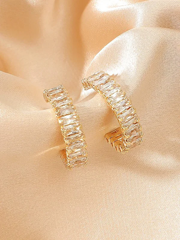 Parker Baguette Hoop Earrings