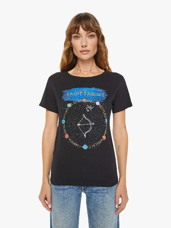 Unfortunate Portrait Sagittarius Zodiac Tee - Black