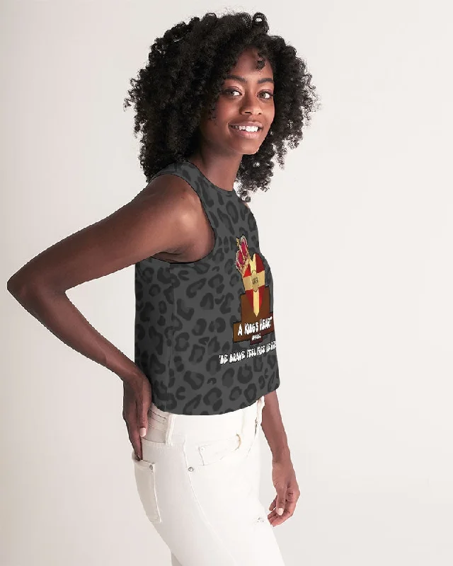 AKH Black Leopard Women's Cropped Tank