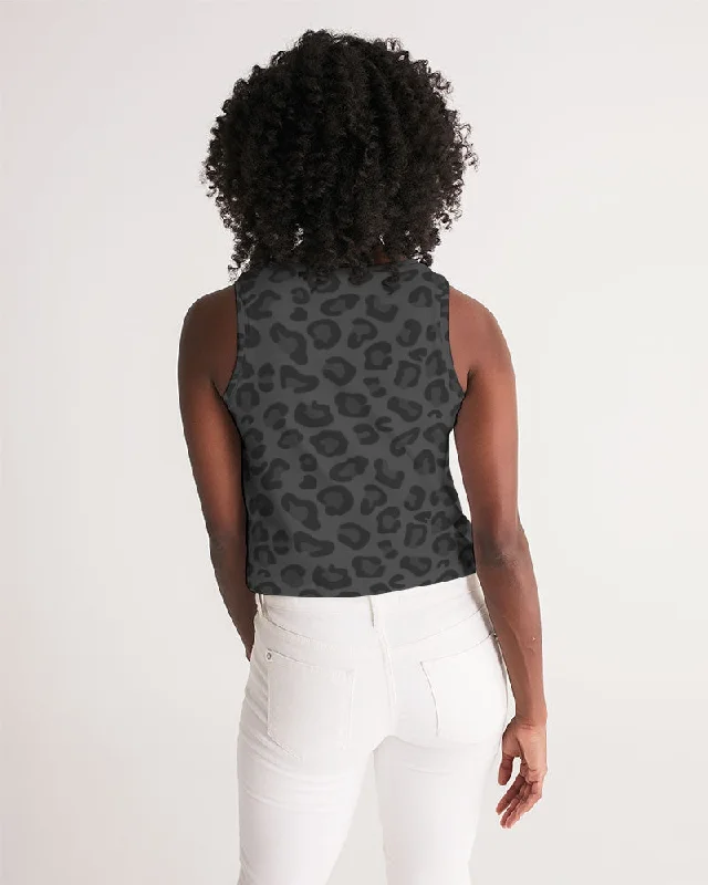 AKH Black Leopard Women's Cropped Tank