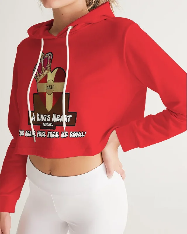 AKH Red Women's Cropped Hoodie