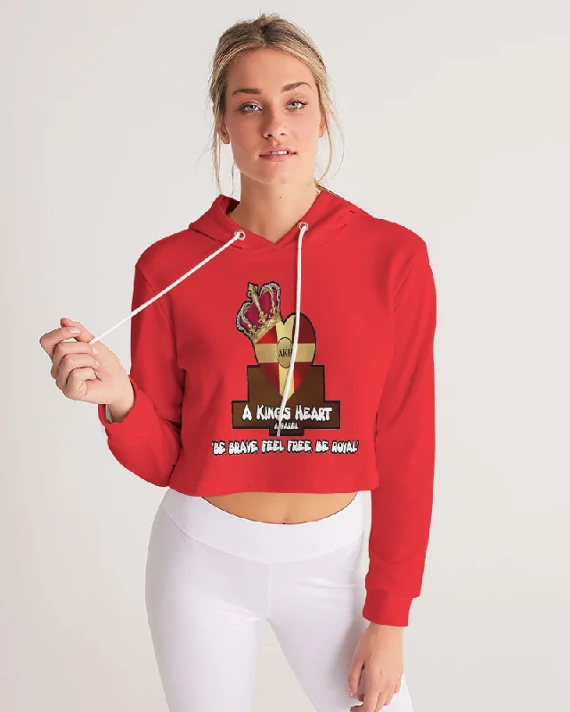 AKH Red Women's Cropped Hoodie