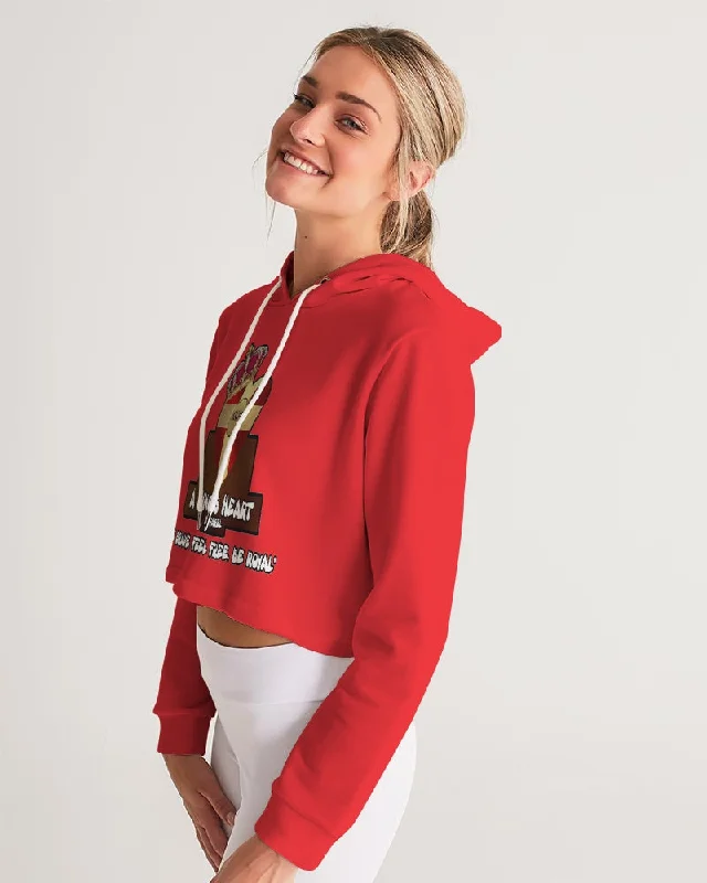 AKH Red Women's Cropped Hoodie