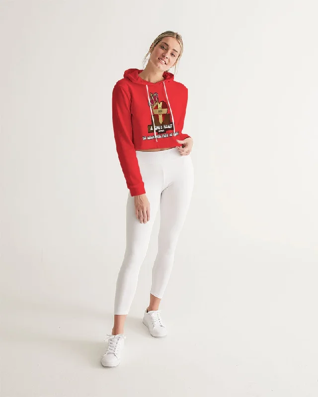 AKH Red Women's Cropped Hoodie