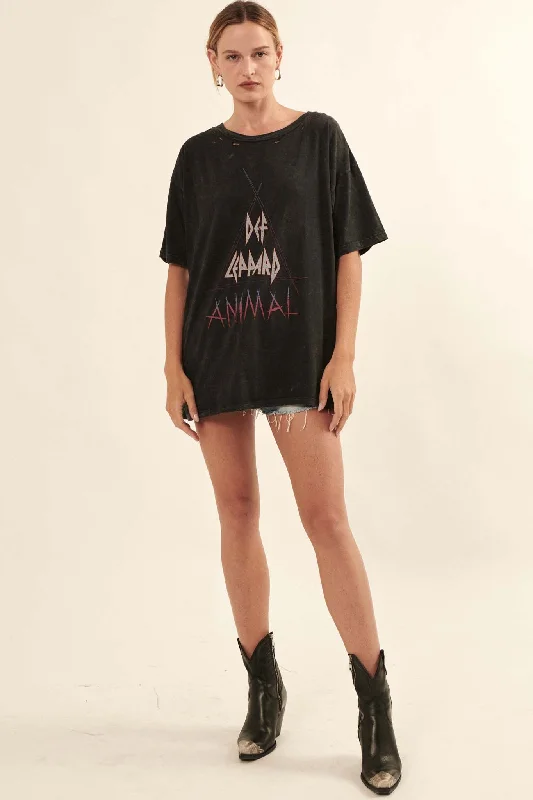 Def Leppard Animal Distressed Graphic Tee