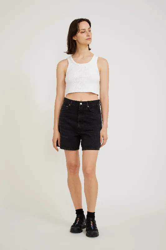 Heavy Rib Toni Crop Vintage White