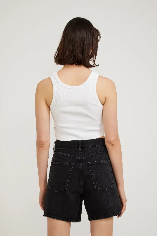 Heavy Rib Toni Crop Vintage White