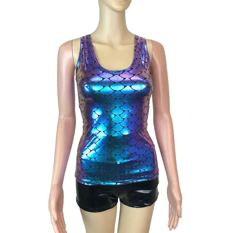 Full Length Tank Top - Mermaid Holographic