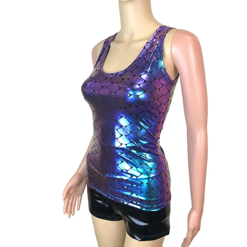 Full Length Tank Top - Mermaid Holographic