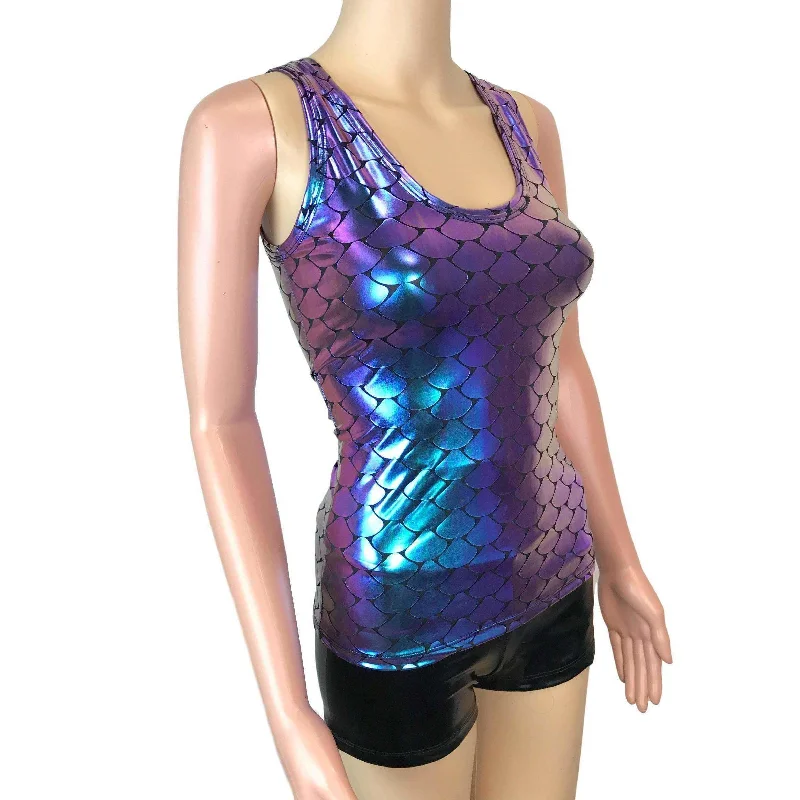 Full Length Tank Top - Mermaid Holographic