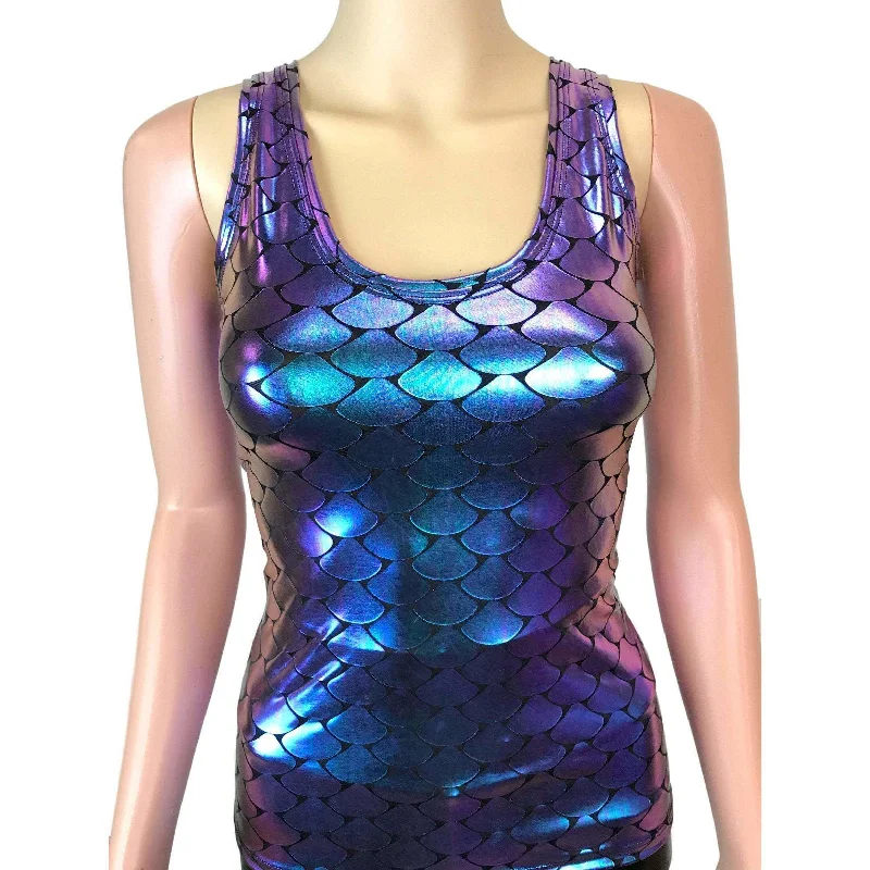 Full Length Tank Top - Mermaid Holographic